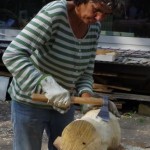 Holzbildhauen Wasserprojekt